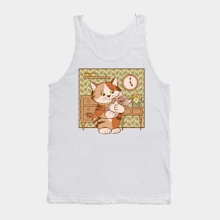 Cat and Baby Kitten at Home Tank Top